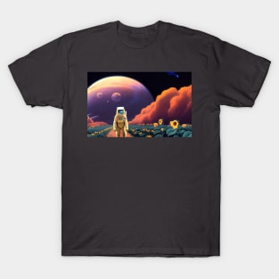 a Planet Overgrown with Sunflowers T-Shirt